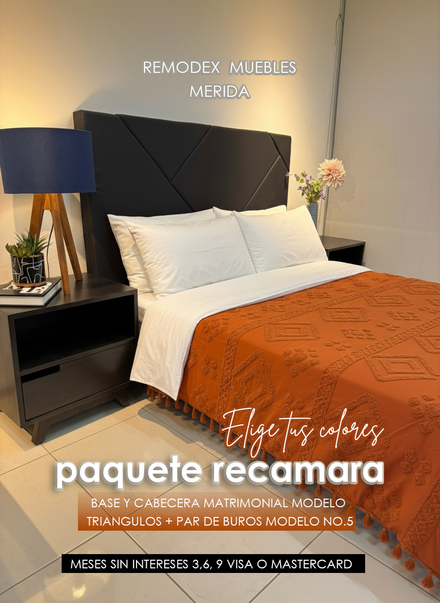 BASE Y CABACERA TRIANGULOS QUEEN SIZE + PAR DE BUROS #5