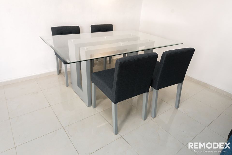 COMEDOR 4P VENECIA/MOD.1 GRIS