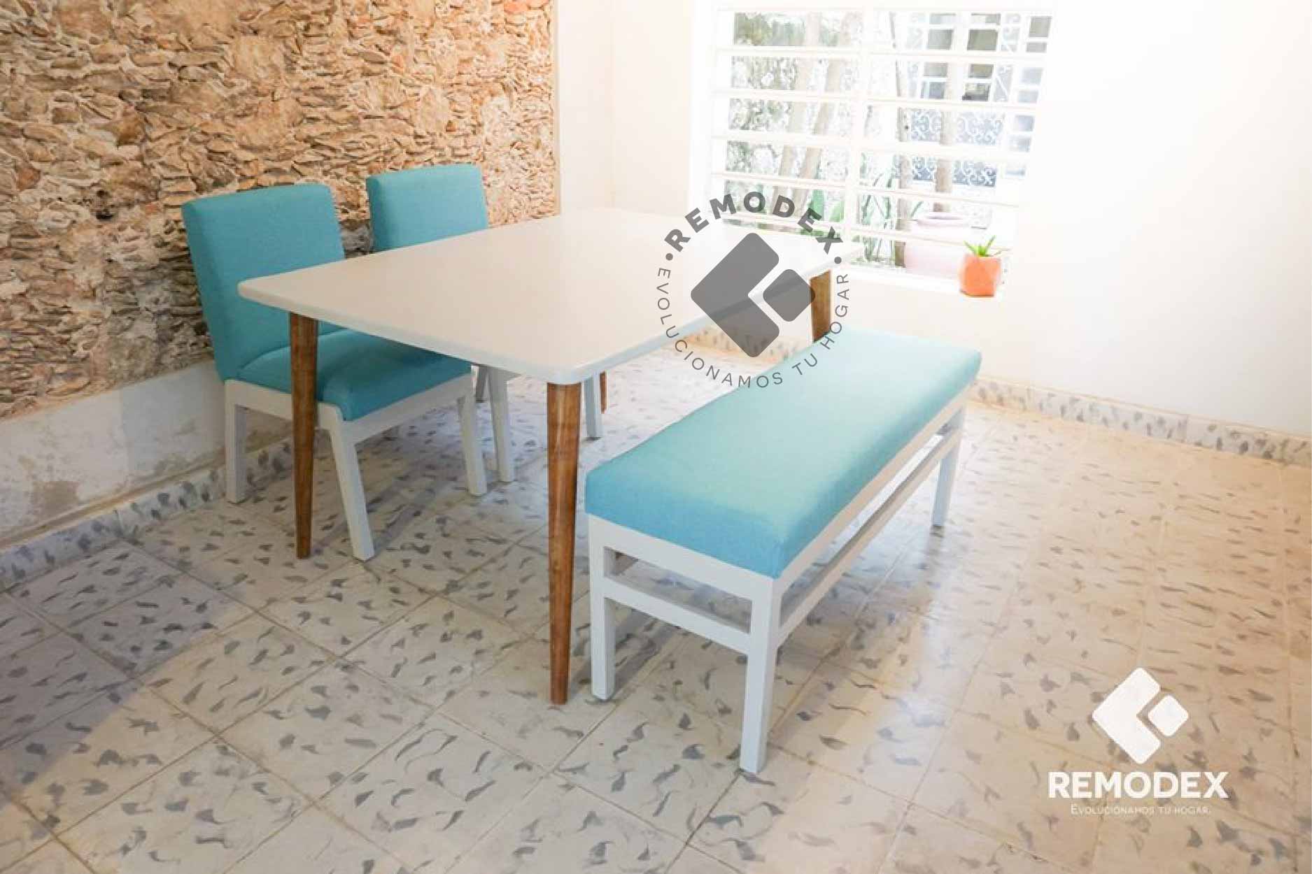 COMEDOR 4P VINTAGE/MESA TORNEADA