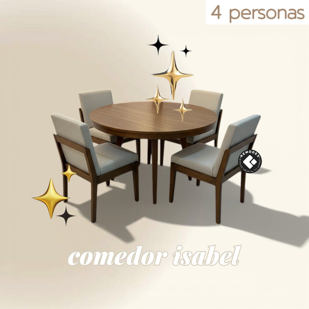 COMEDOR 4P CIRCULAR CATALINA/ISABEL
