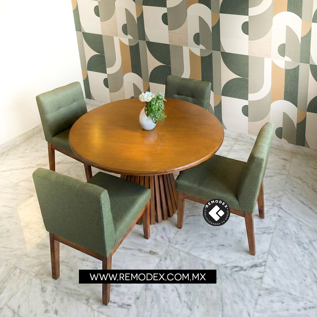 COMEDOR 4P CIRCULAR OLIVIA /TOKIO