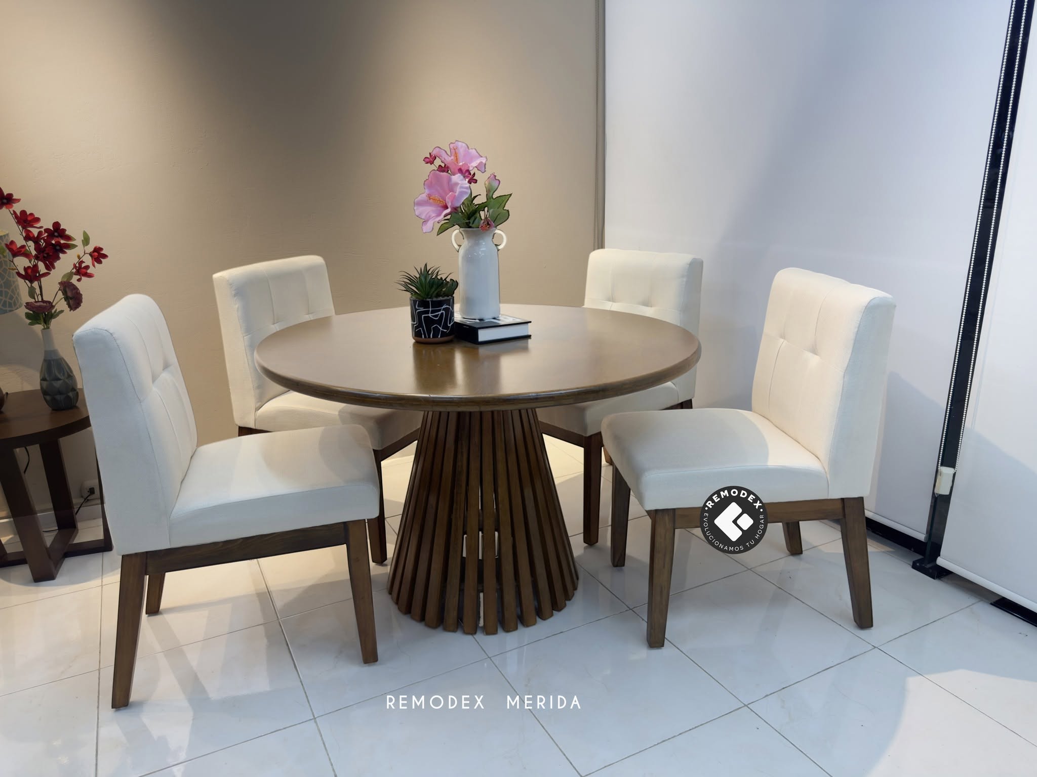 COMEDOR 4P CIRCULAR TOKIO/OLIVIA