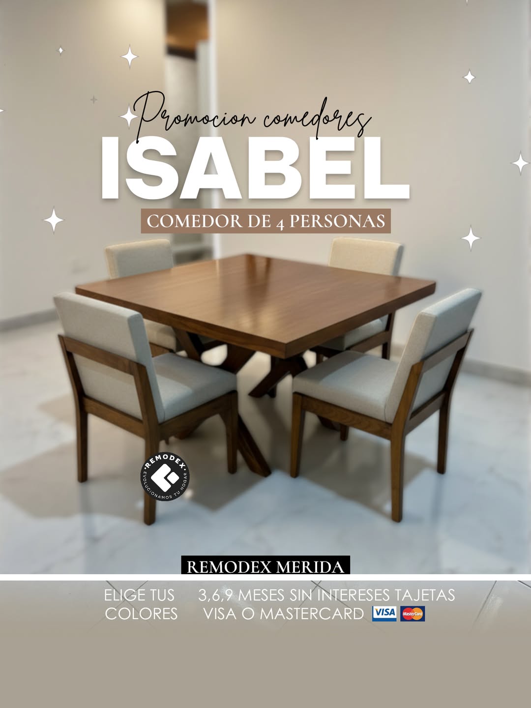 COMEDOR 4P ISABEL/CRUZ