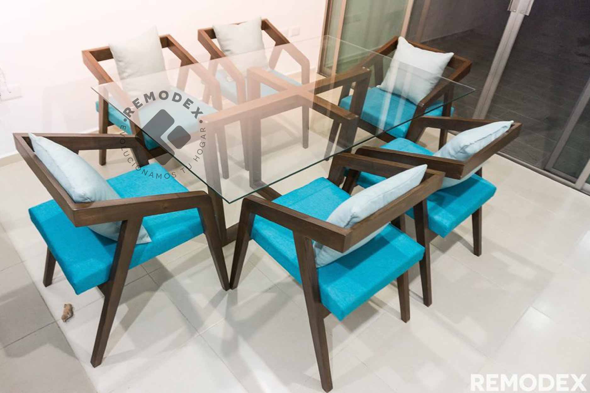 COMEDOR 6P DAKOTA/CRUCETA CRISTAL