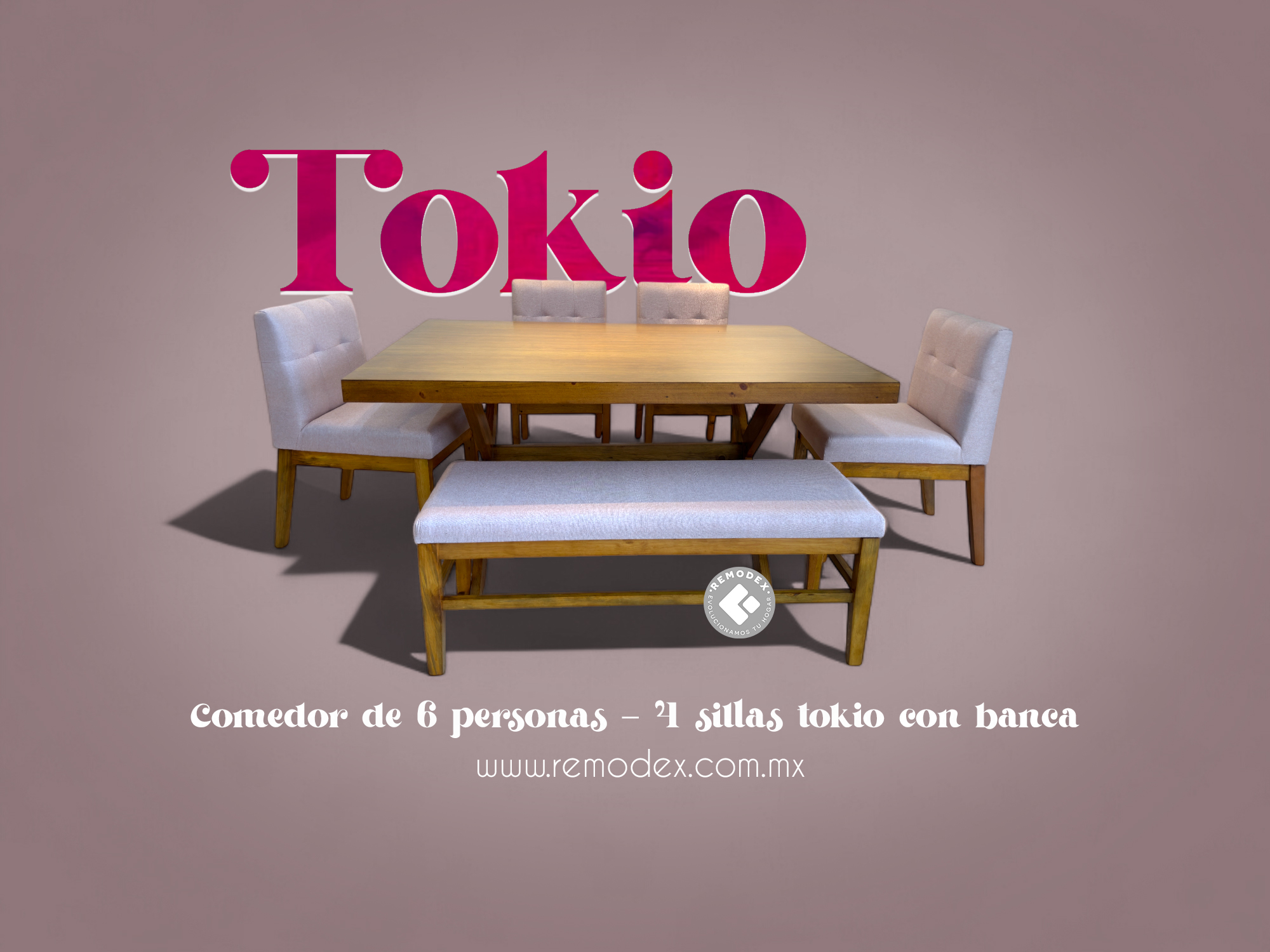 COMEDOR 6P BANCA/CRUZ/TOKIO