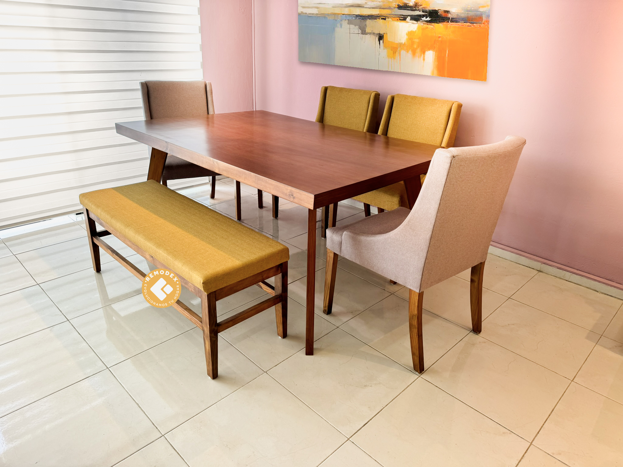 COMEDOR 6P FANNY/FLOR/BANCA