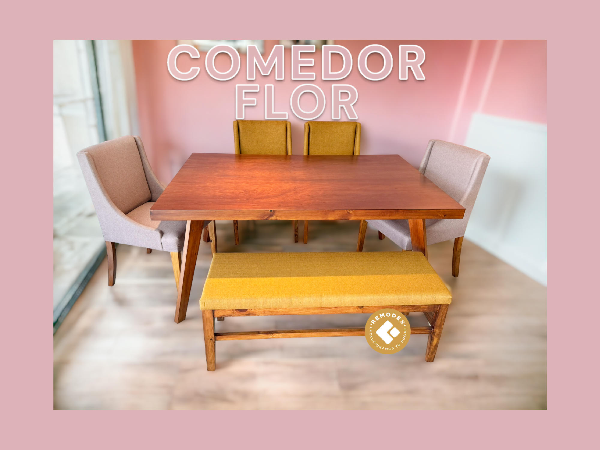 COMEDOR 6P FANNY/FLOR/BANCA