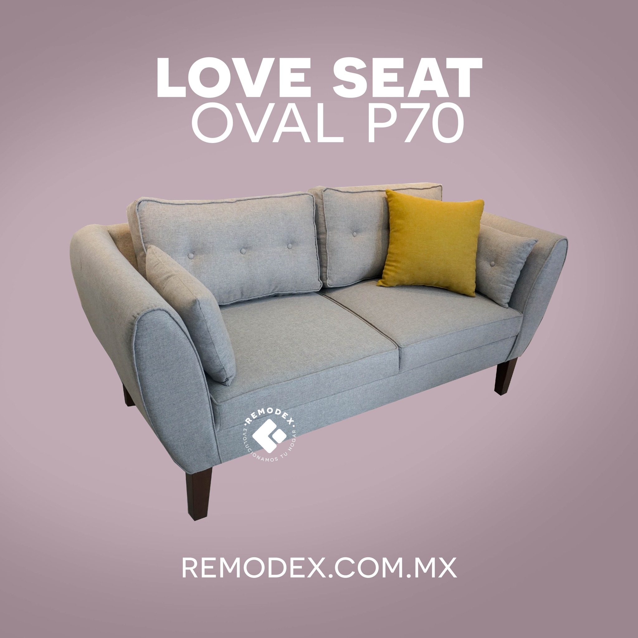 EXISTENCIA LOVE SEAT OVAL P70 (LINO GRABADO FOG)