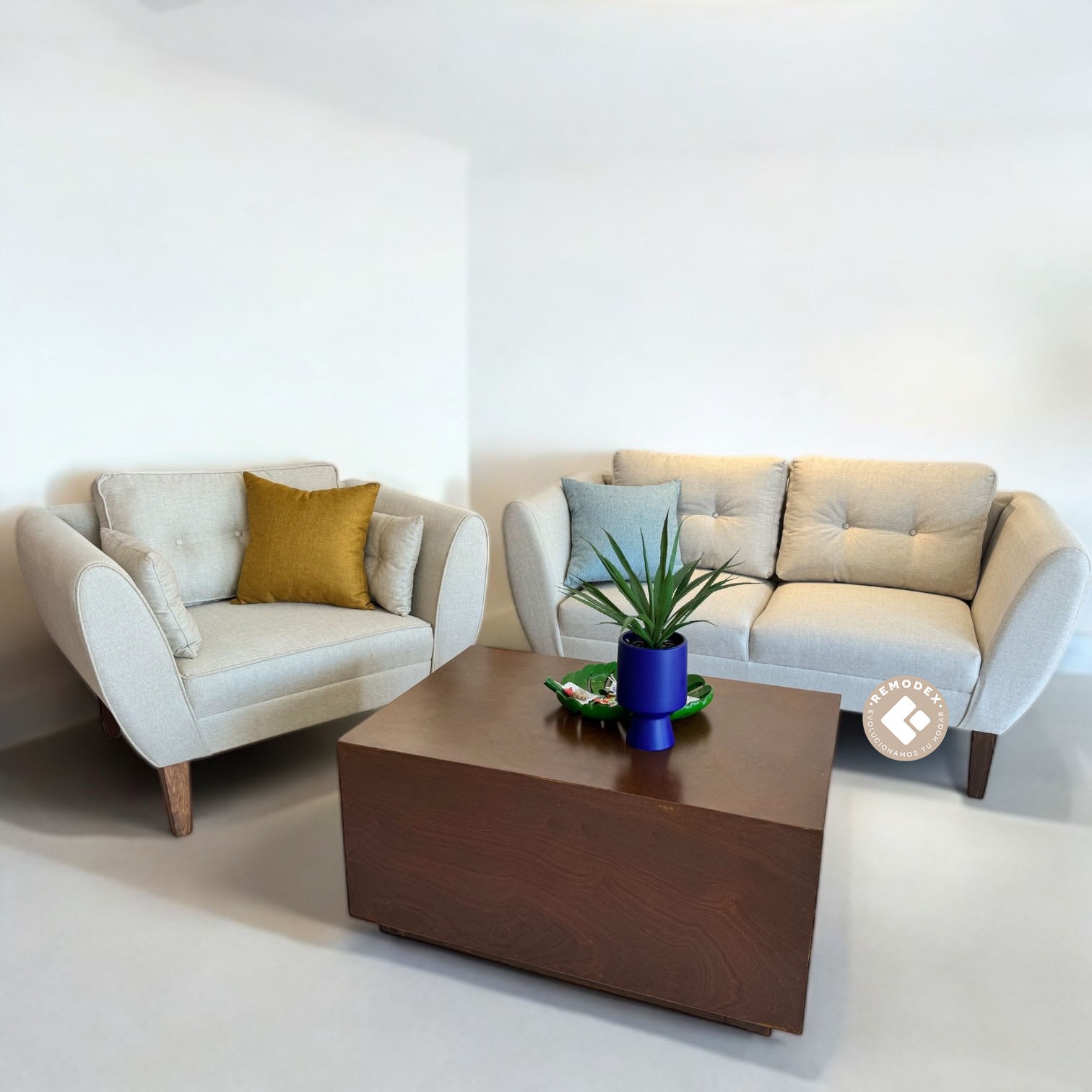 EXISTENCIA PAQUETE LOVE SEAT OVAL + INDIVIDUAL OVAL P70 (PISSA BEIGE)