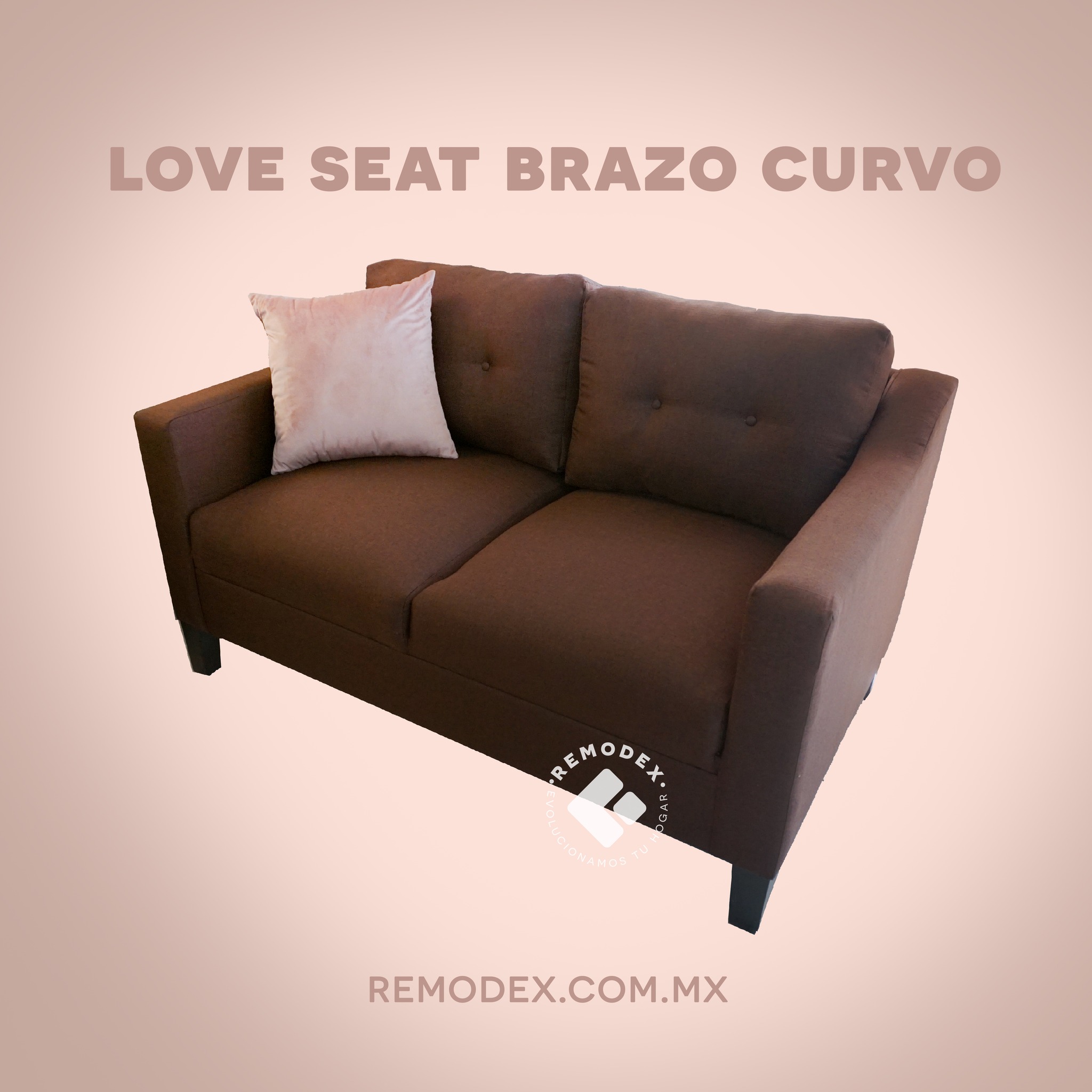 LOVE SEAT BRAZO CURVO
