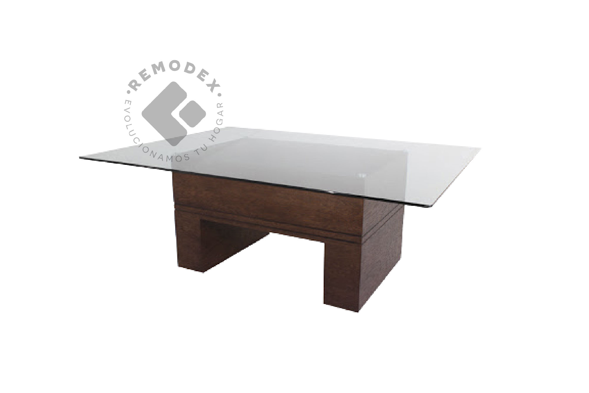 MESA 6P CUBO C/CRISTAL