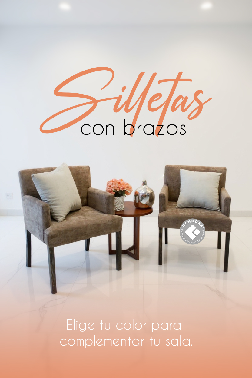 PAQUETE 2 SILLETAS CON BRAZOS