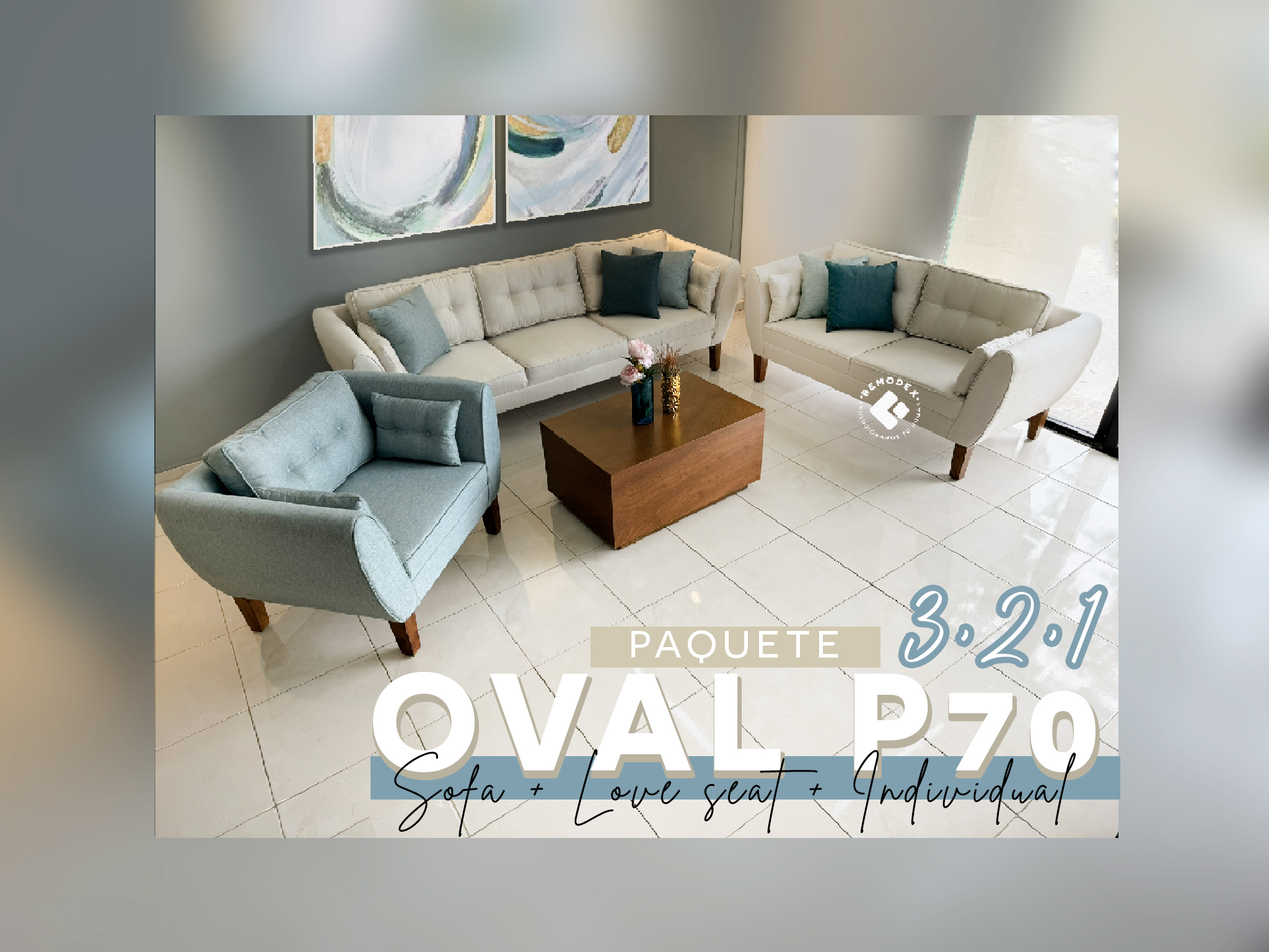 PAQUETE 3,2,1 OVAL P70