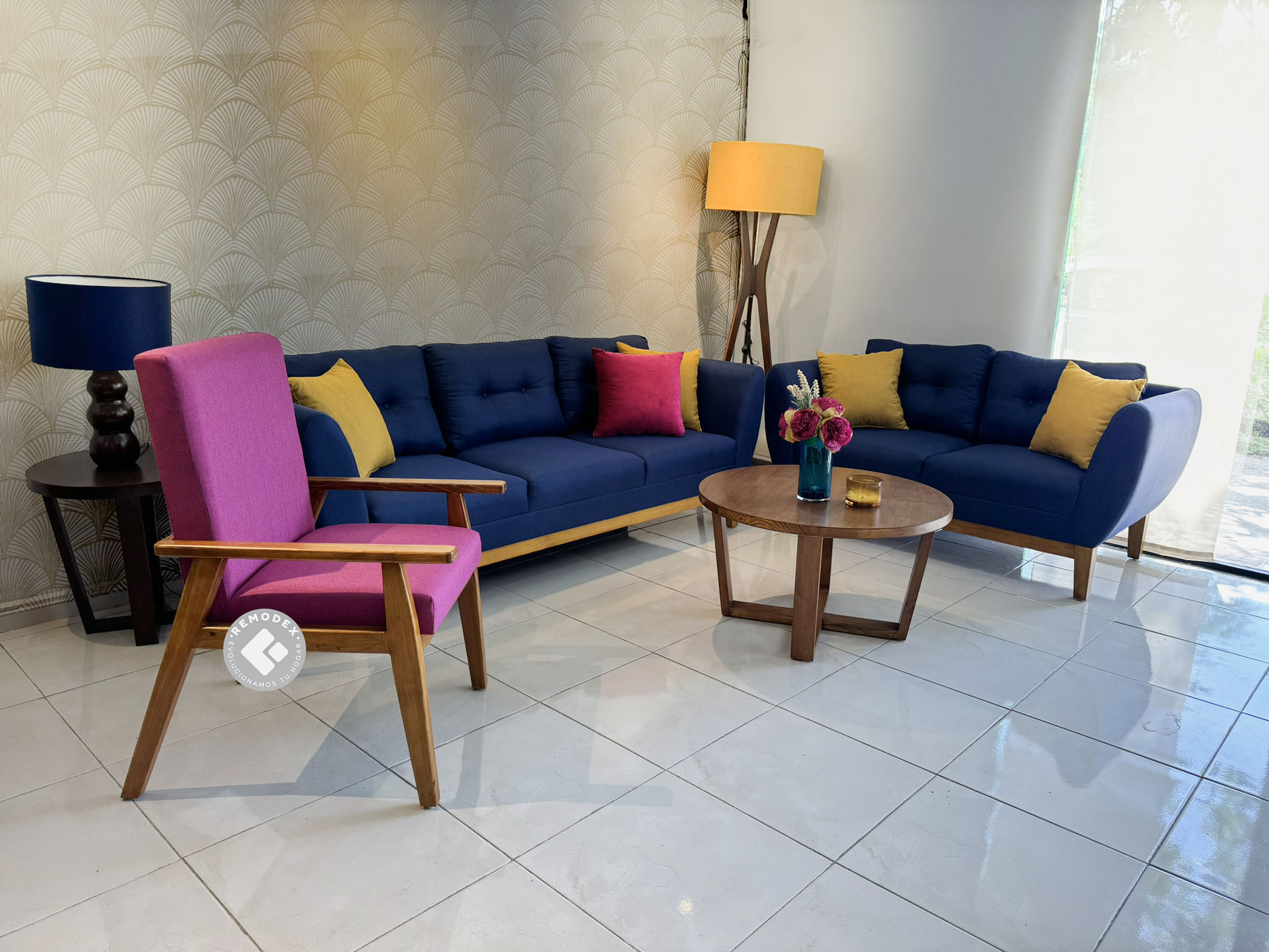 PAQUETE 3,2 SOFÁ OVAL + LOVE SEAT OVAL /TIFFANY