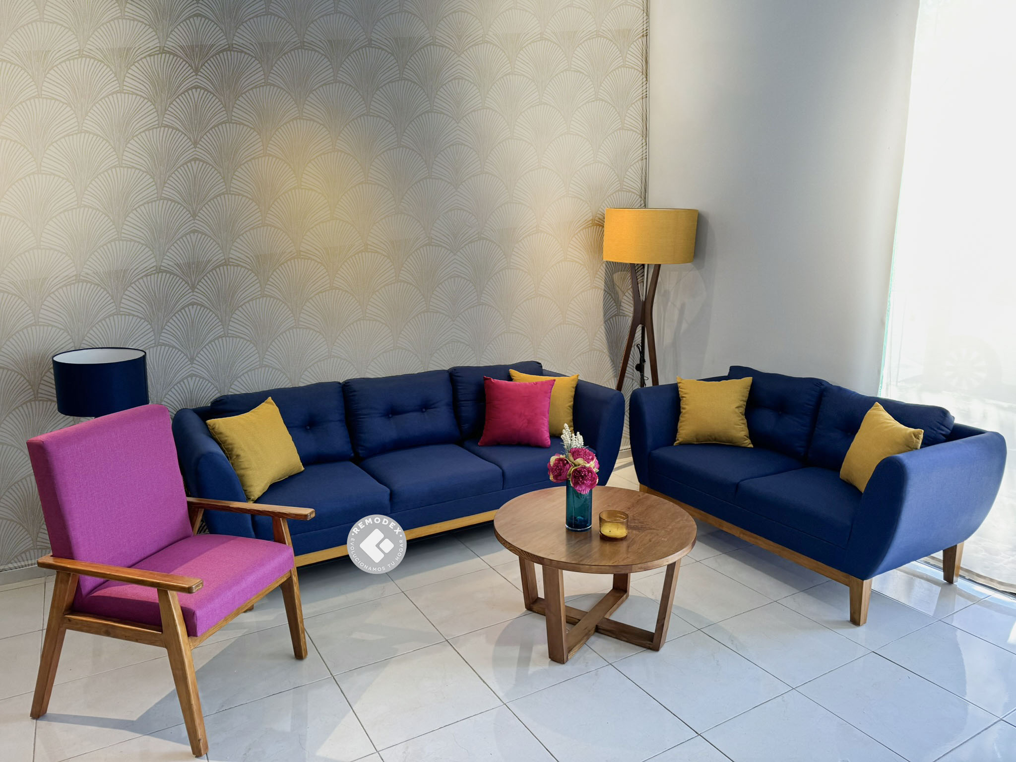 PAQUETE 3,2 SOFÁ OVAL + LOVE SEAT OVAL /TIFFANY