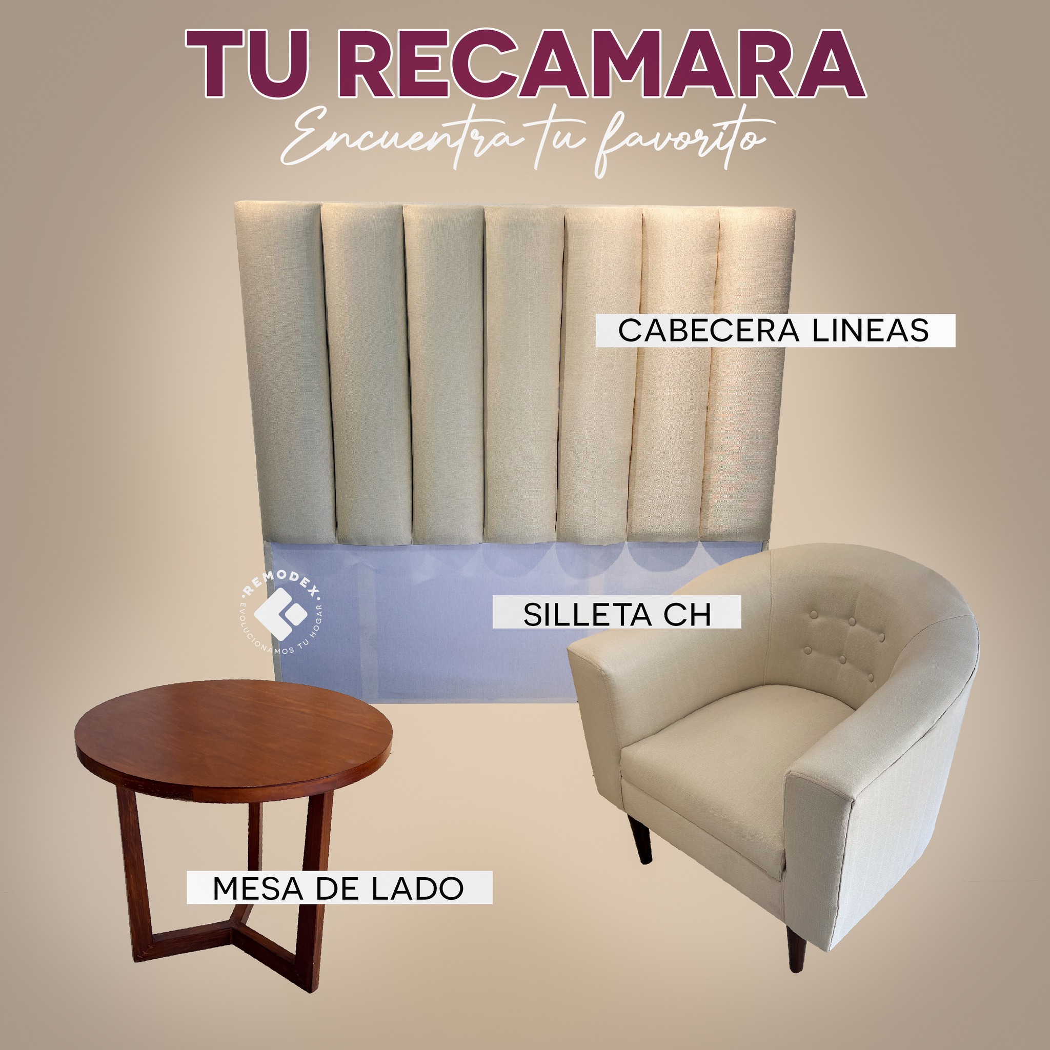 PAQUETE CABECERA LINEAS/SILLETA CH/MESA LATERAL
