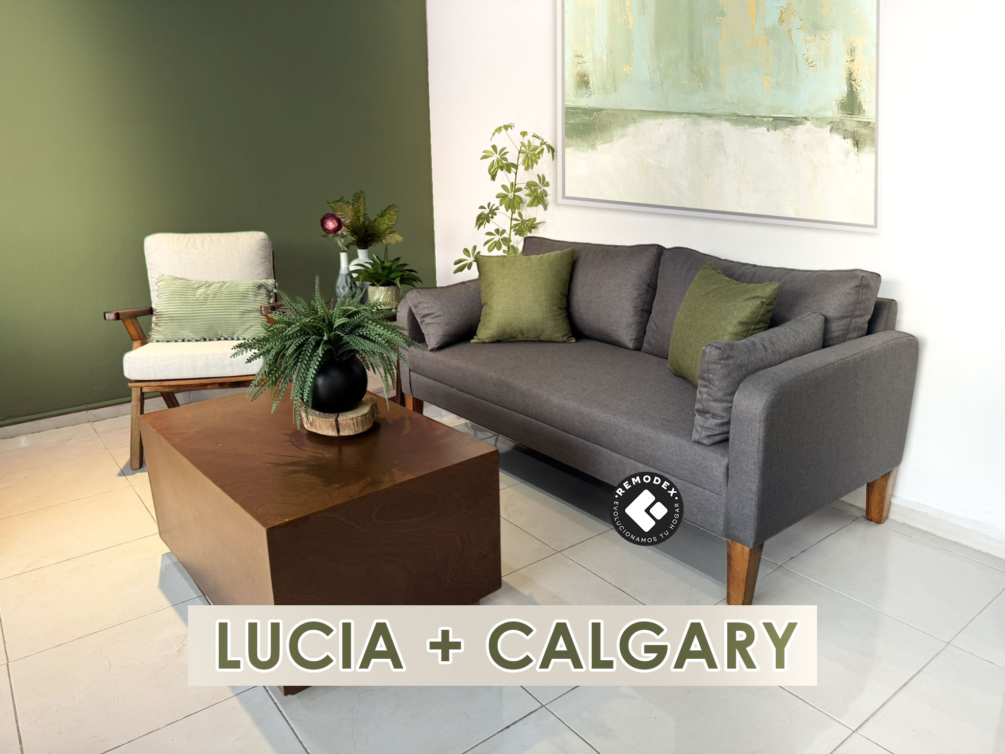 PAQUETE LOVE SEAT LUCIA + SILLETA CALGARY