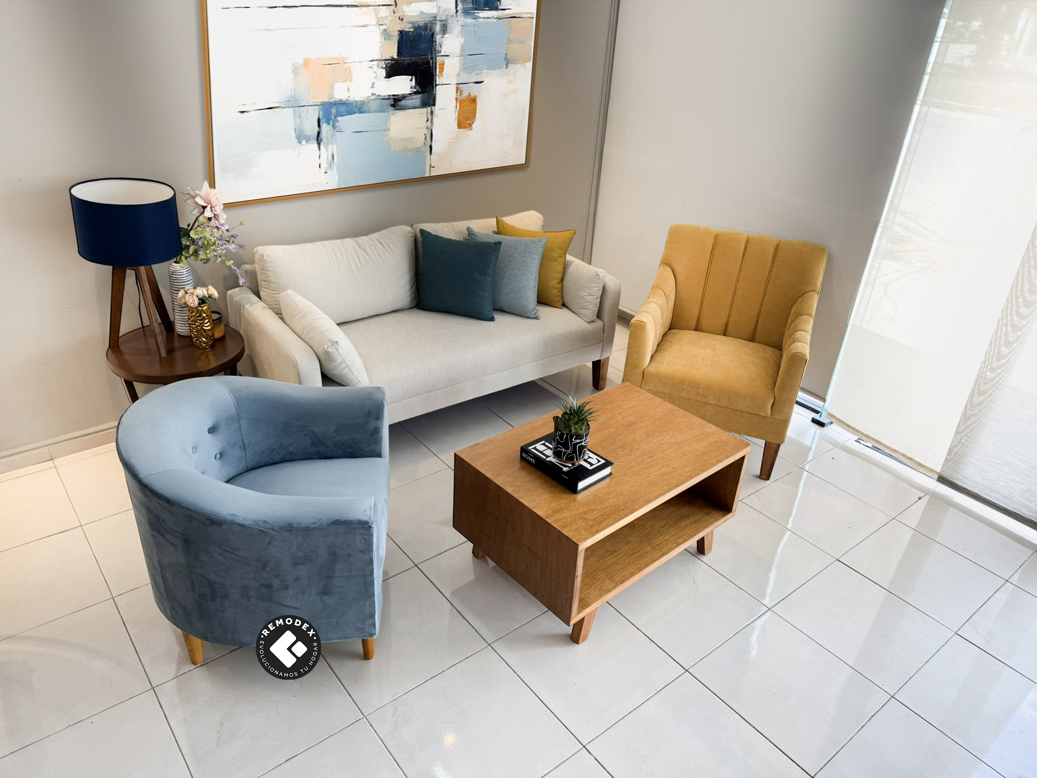 PAQUETE LOVE SEAT LUCIA + SILLETA CH + SILLETA MAR