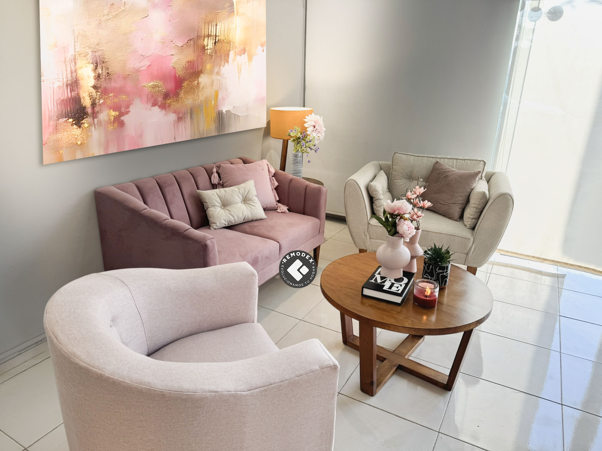 PAQUETE LOVE SEAT MAR + SILLETA CH + INDIVIDUAL OVAL P70 (2,1,1)