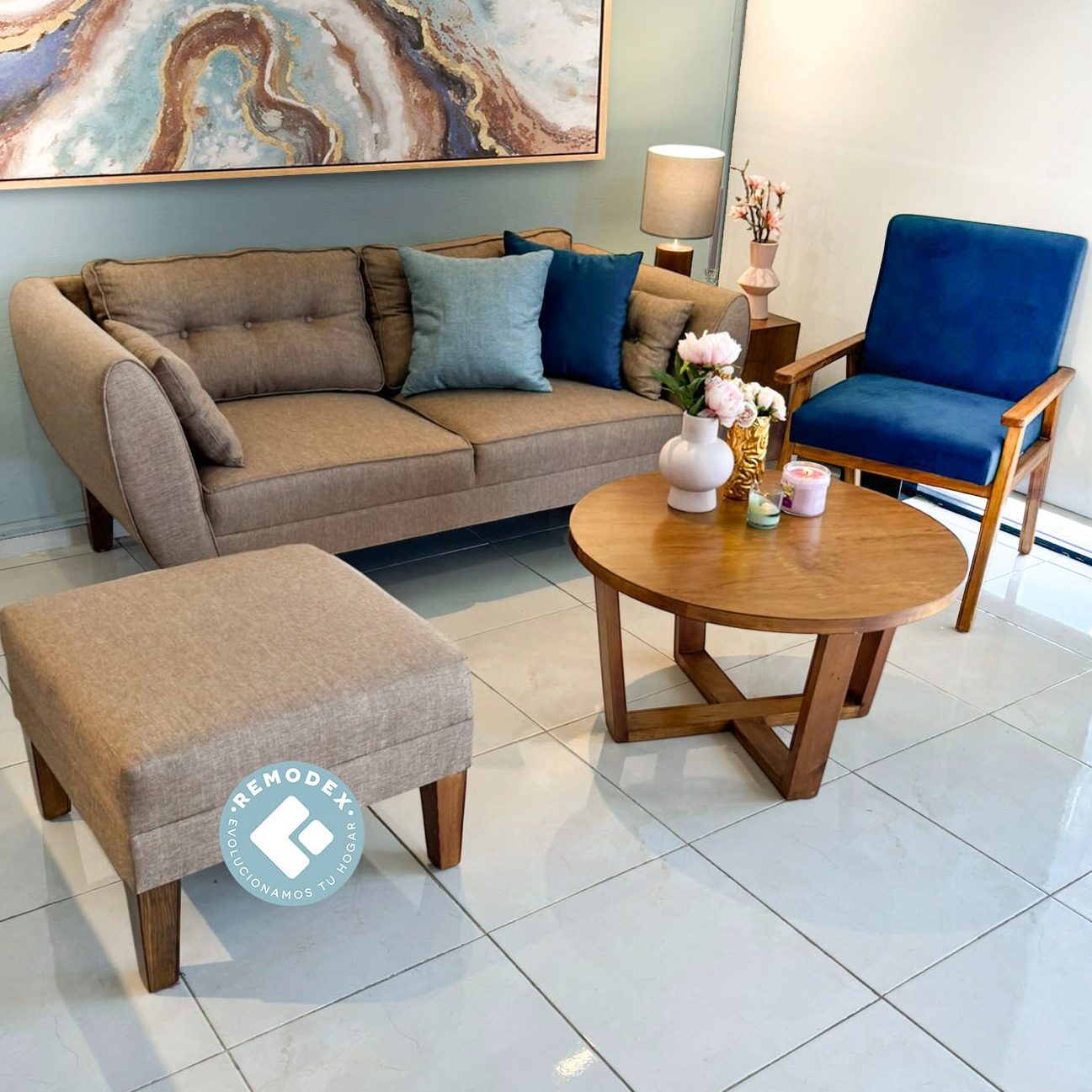 PAQUETE LOVE SEAT OVAL P70 / TABURETE / TIFFANY