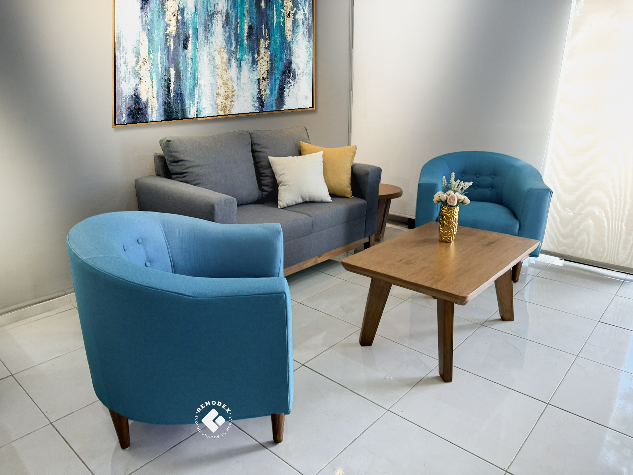 PAQUETE LOVE SEAT SOFÍA + 2 SILLETAS CH