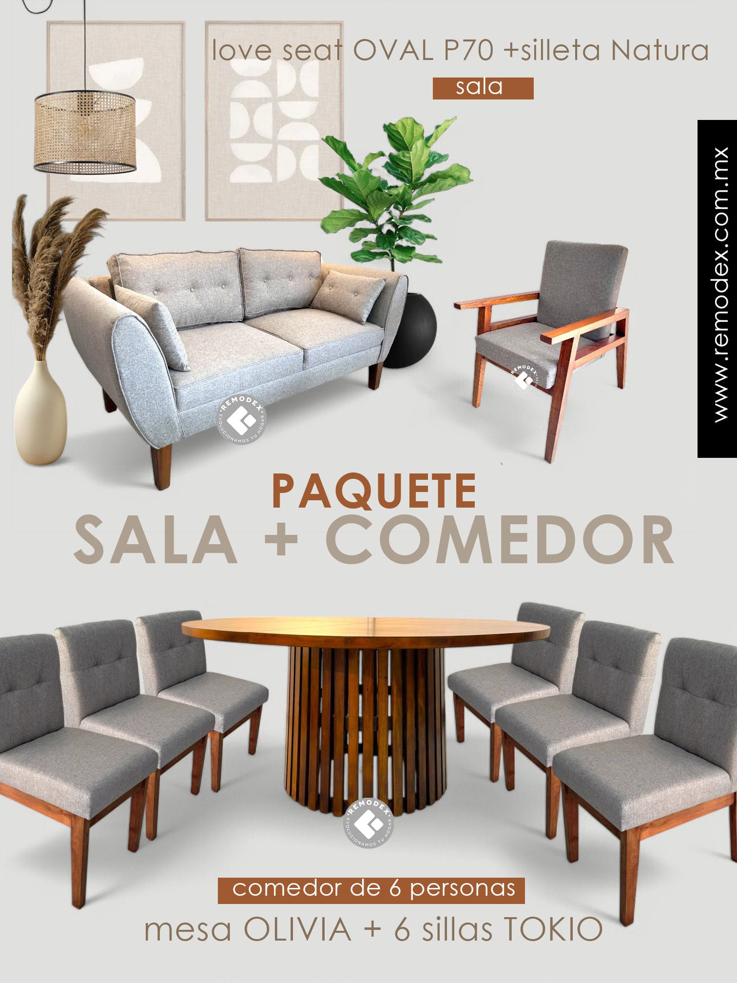 PAQUETE SALA + COMEDOR RM15