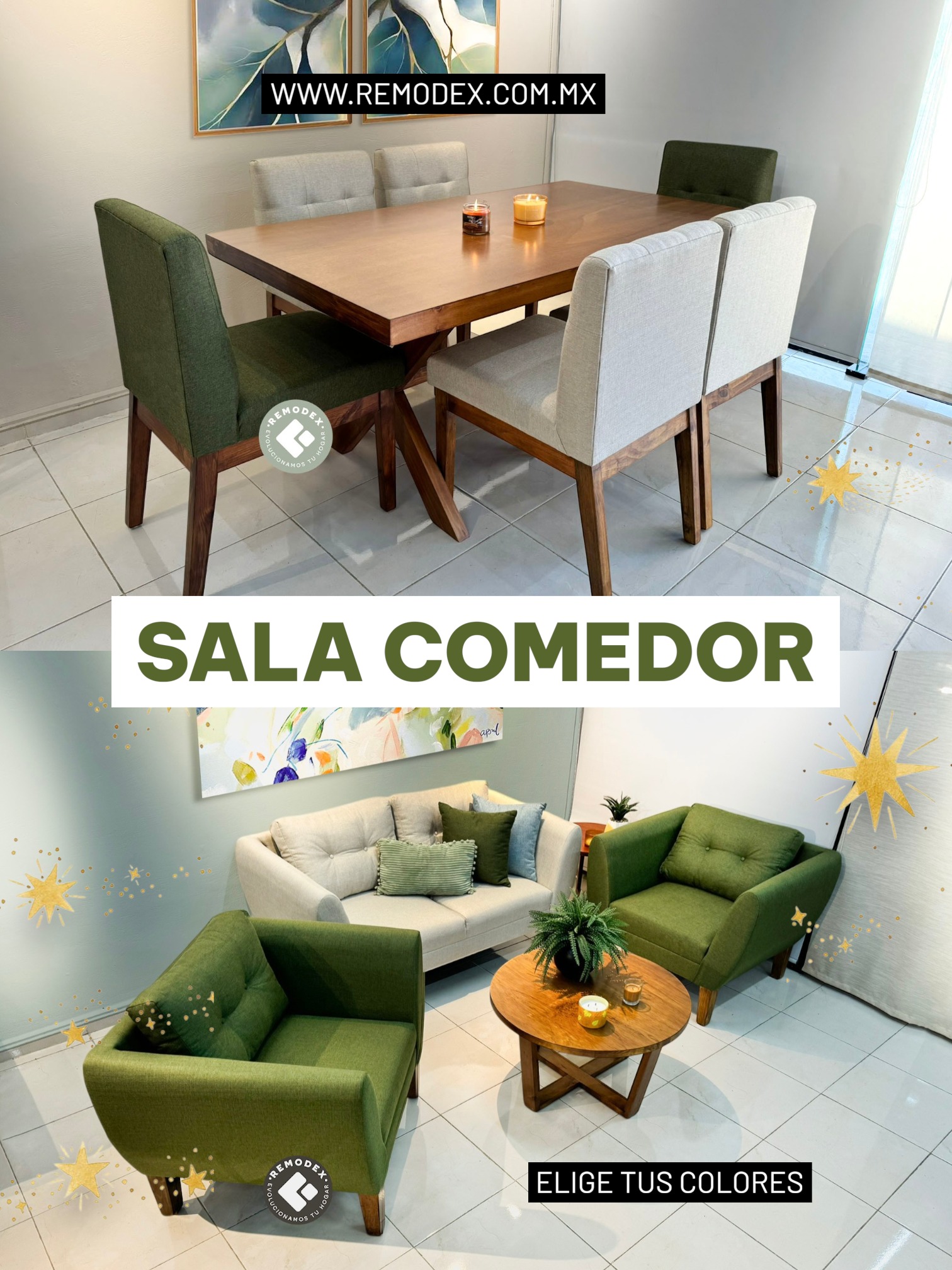 PAQUETE SALA + COMEDOR RM20