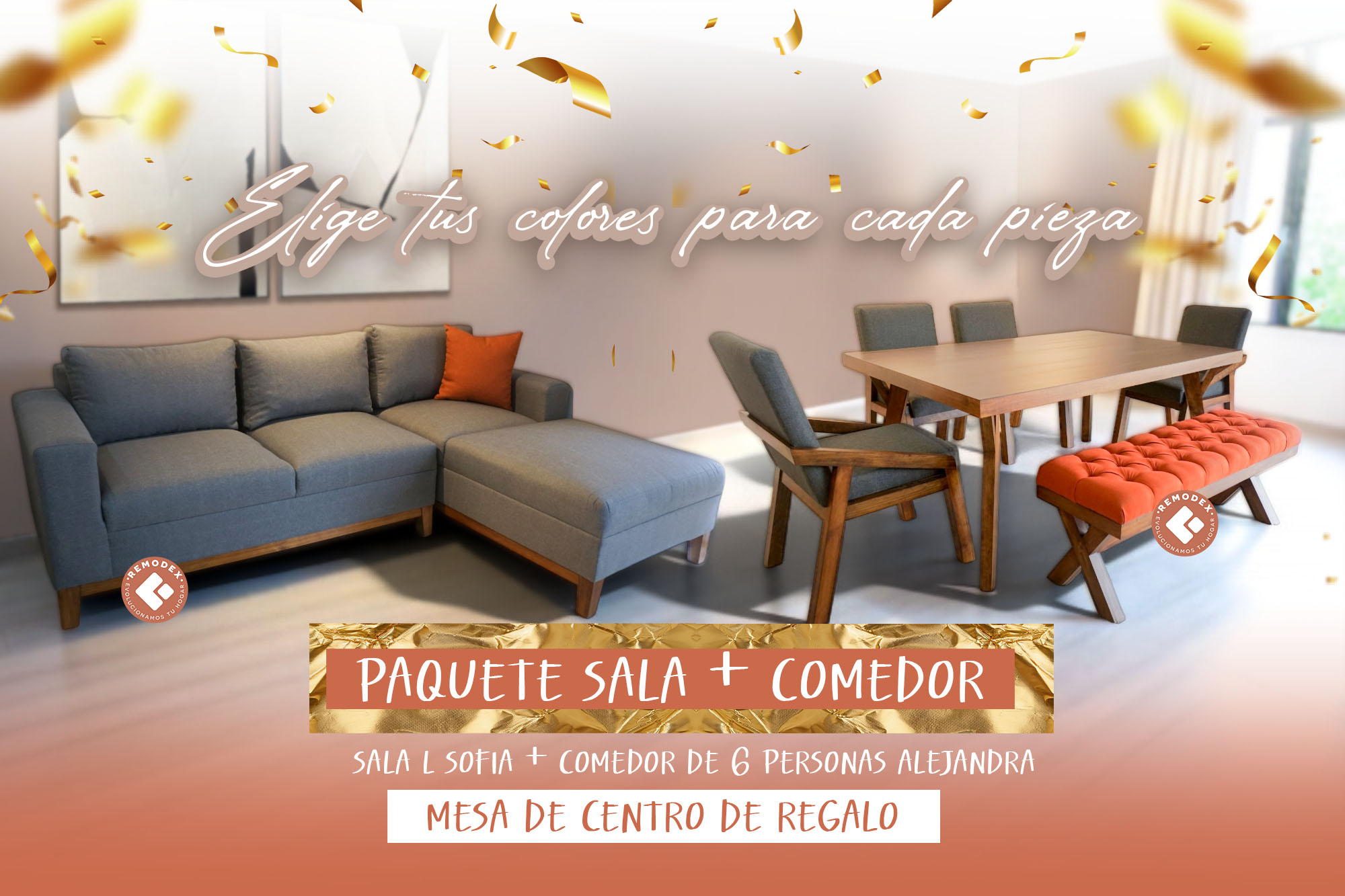 PAQUETE SALA + COMEDOR RM3