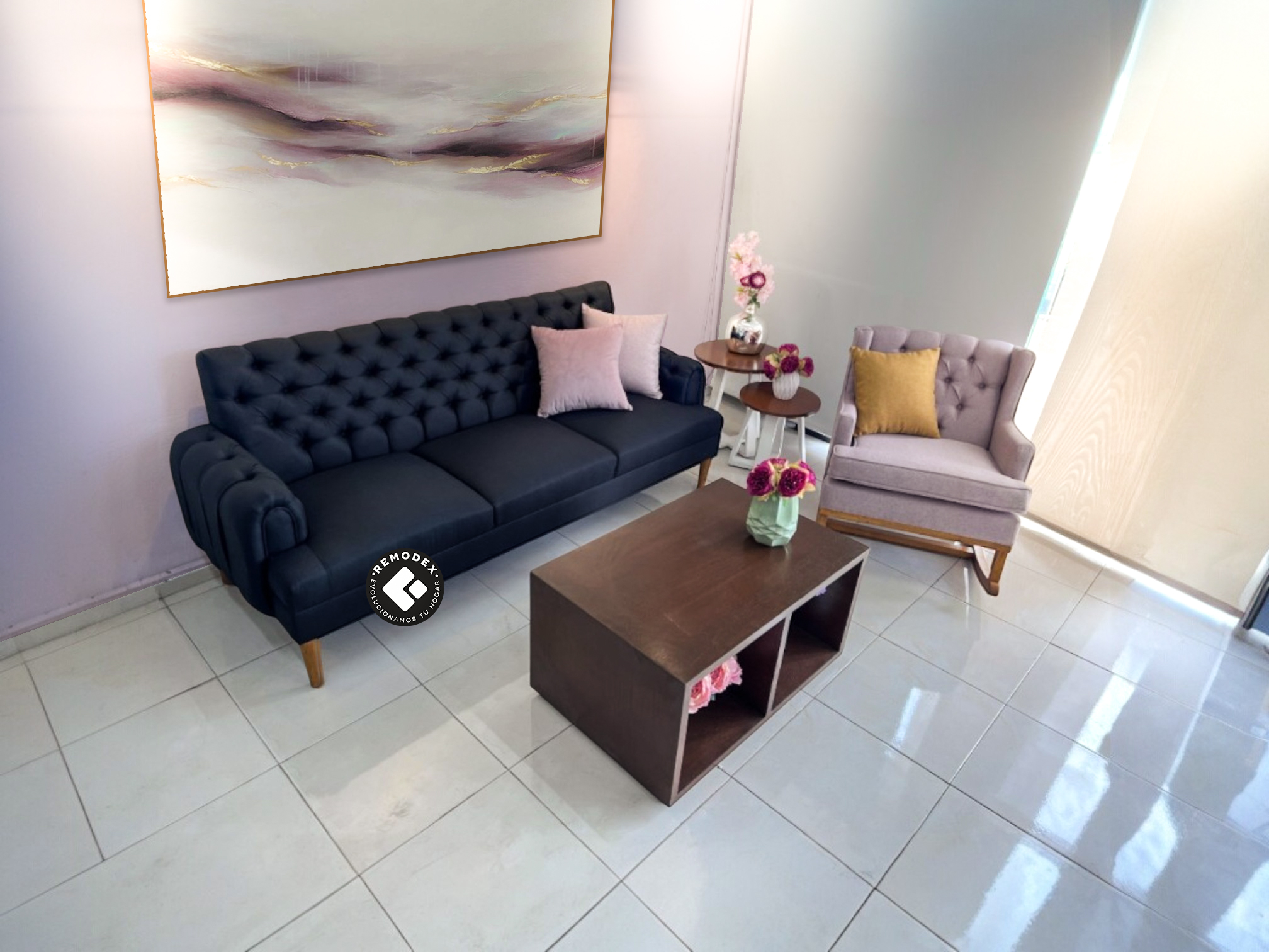 PAQUETE SOFA FRIDA B1/MECEDORA EMMA