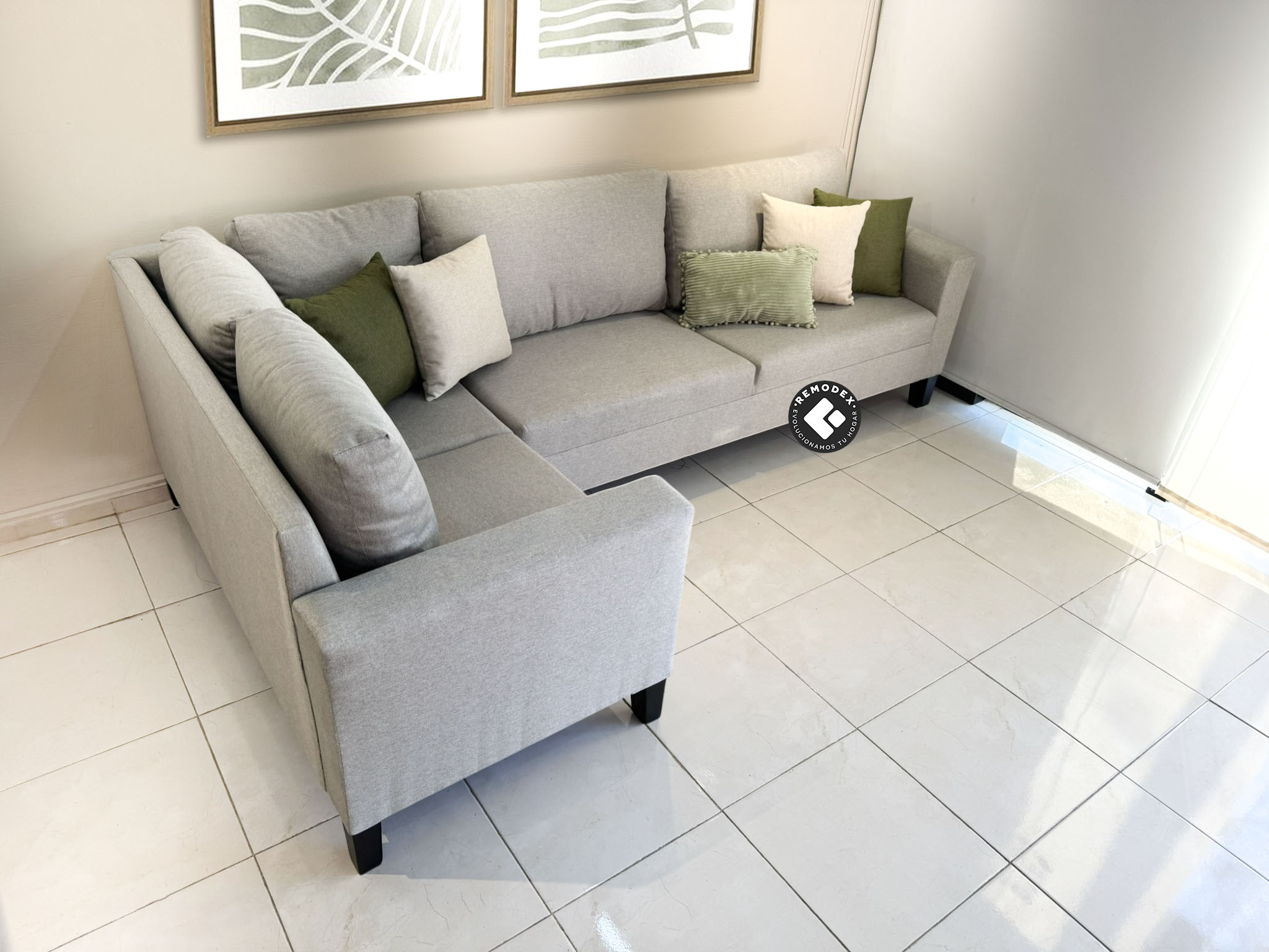 SALA L BRAZO RECTO 2.80m x 1.60m