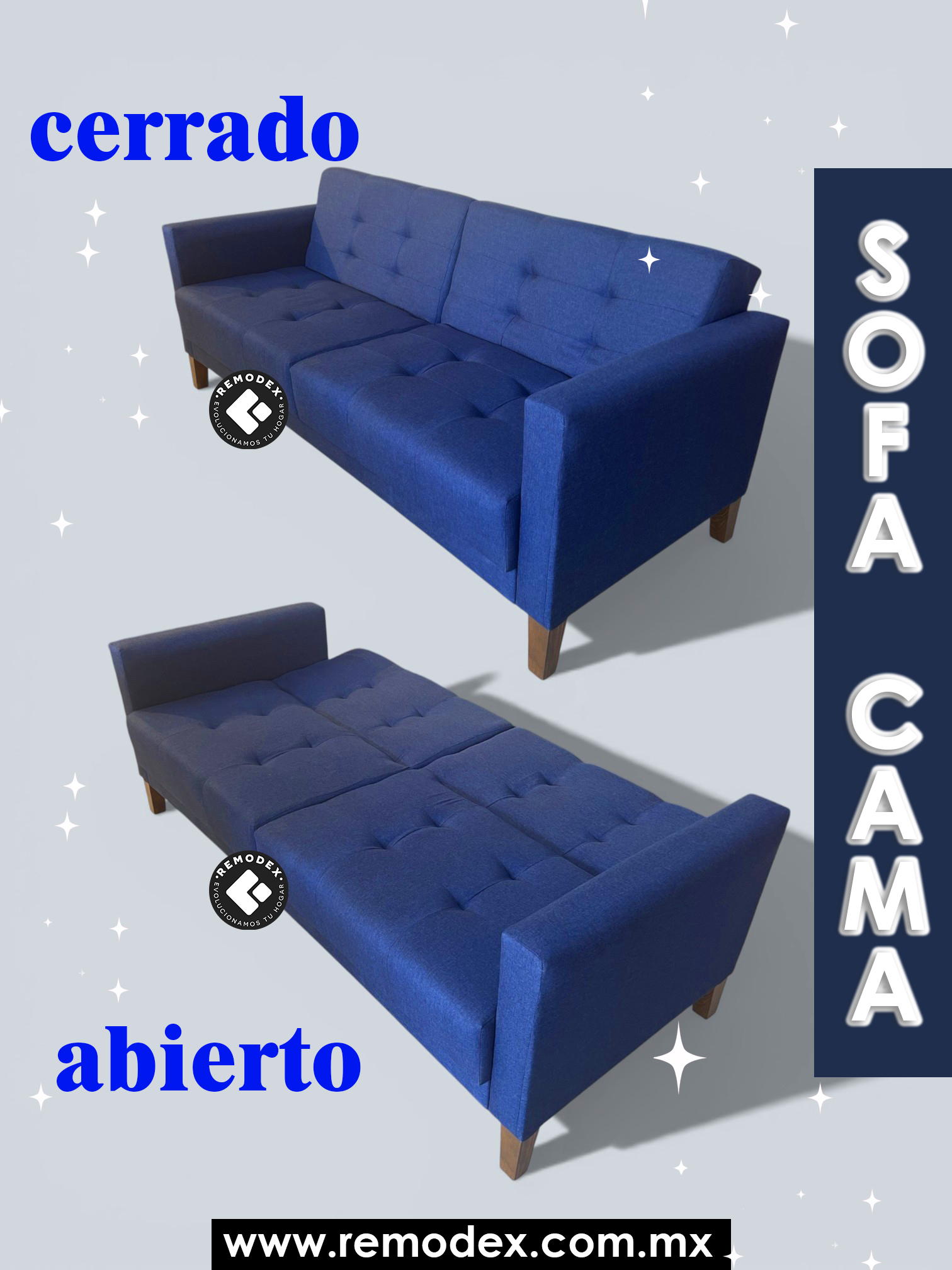 SOFA CAMA MOD #4 AZUL