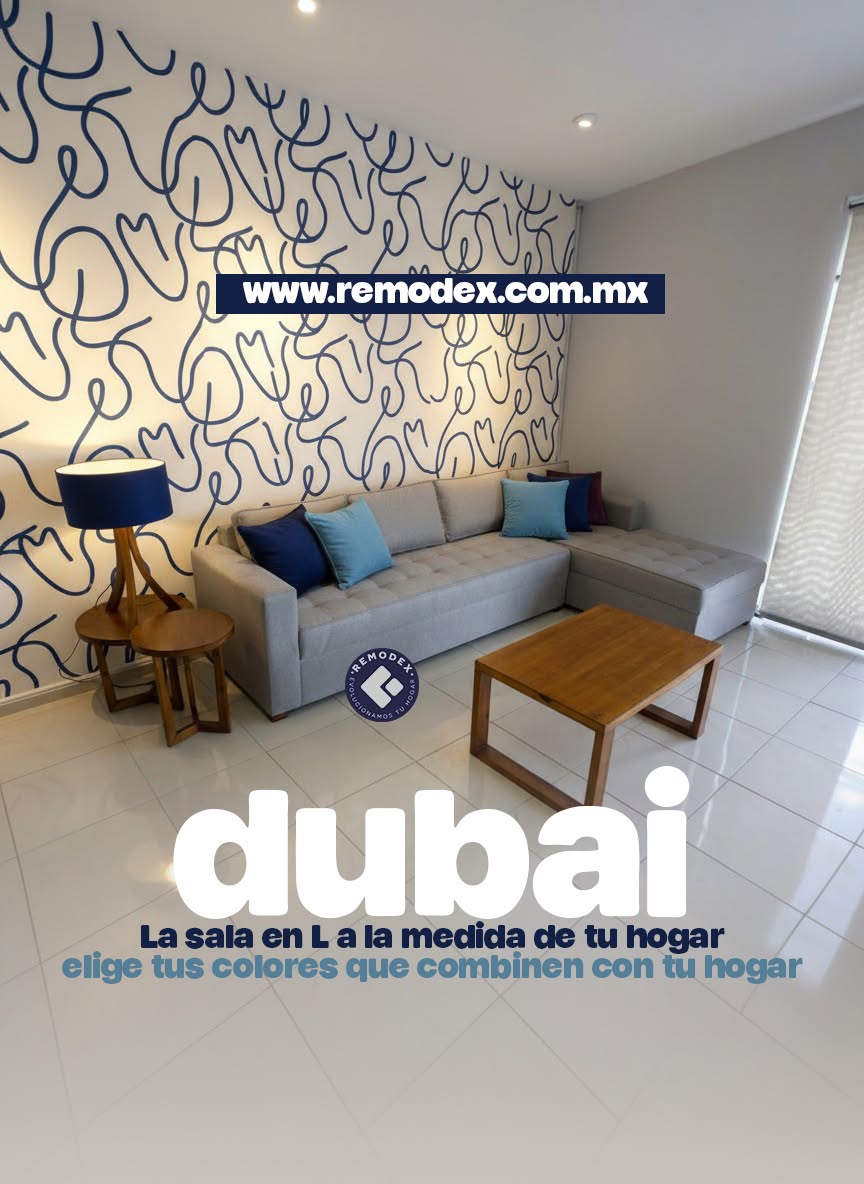 SOFÁ L DUBAI + MESA DE CENTRO MATERA