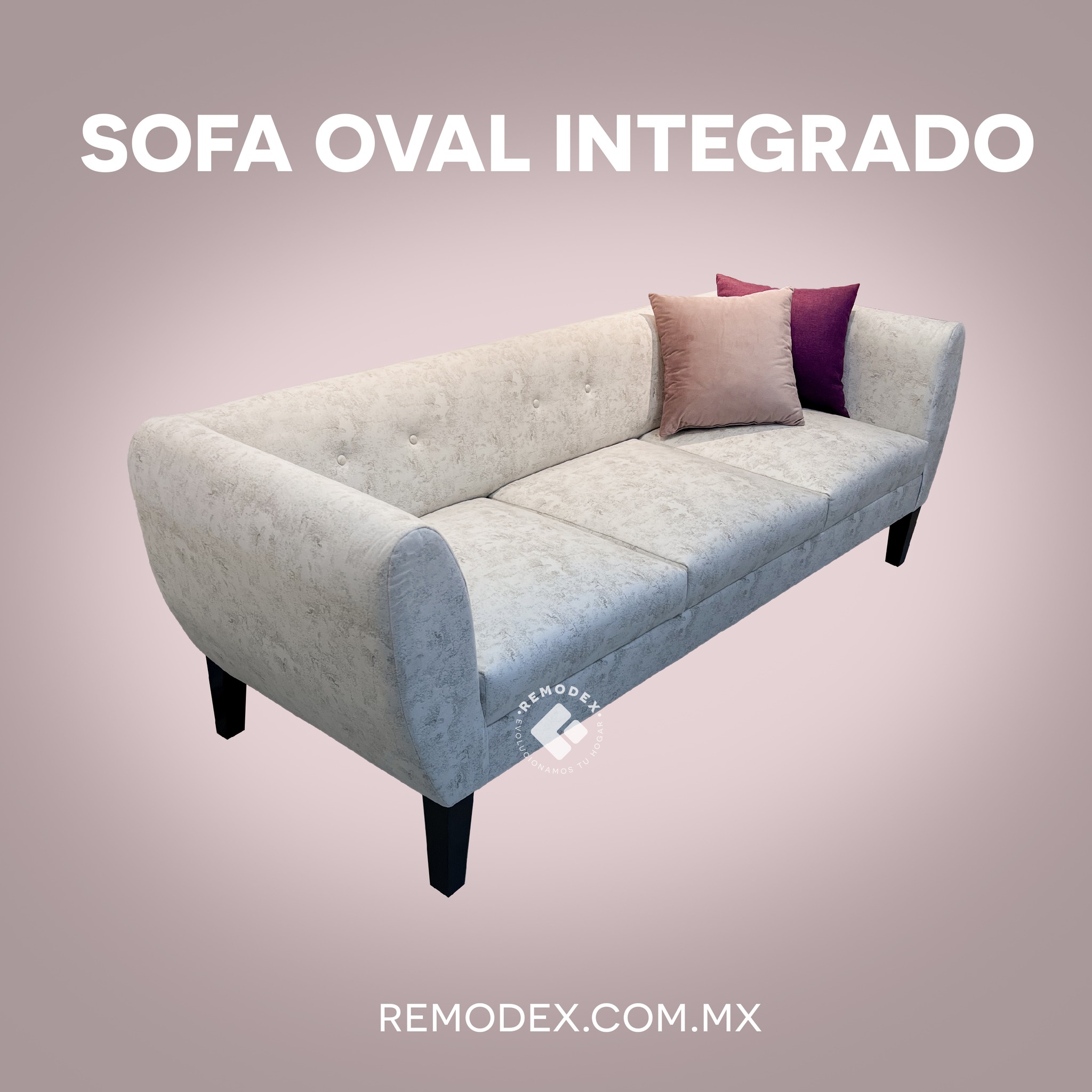 SOFÁ OVAL INTEGRADO